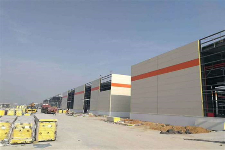 PU panel building Completed PU panel building showcasing clean exterior finish