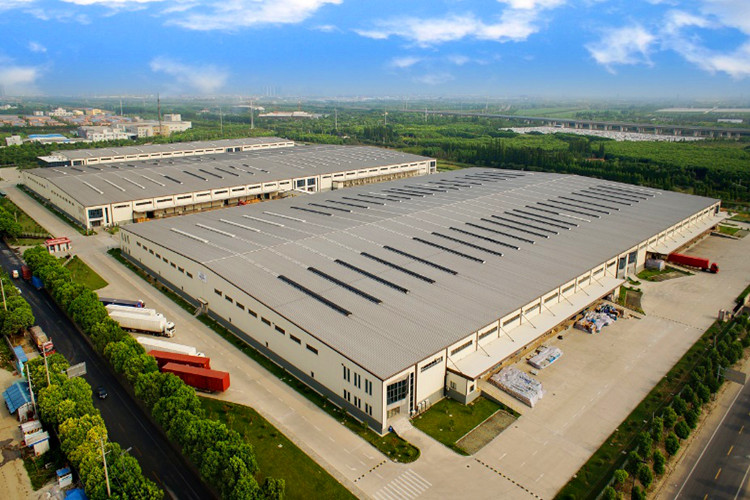Completed modular steel structure warehouse used for cold chain logistics and distribution