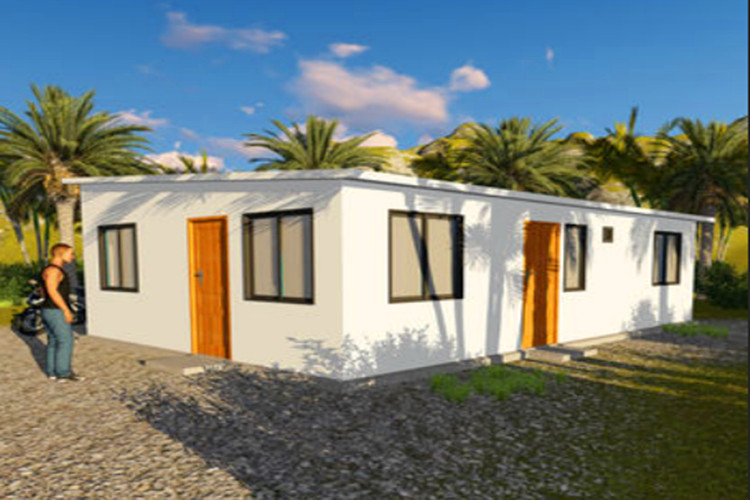 Precision engineered modular structure prefabricated house components during assembly