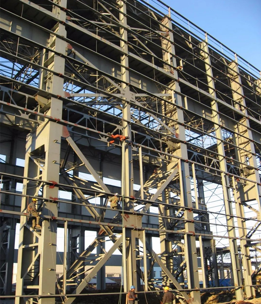 multi-floor steel construction
