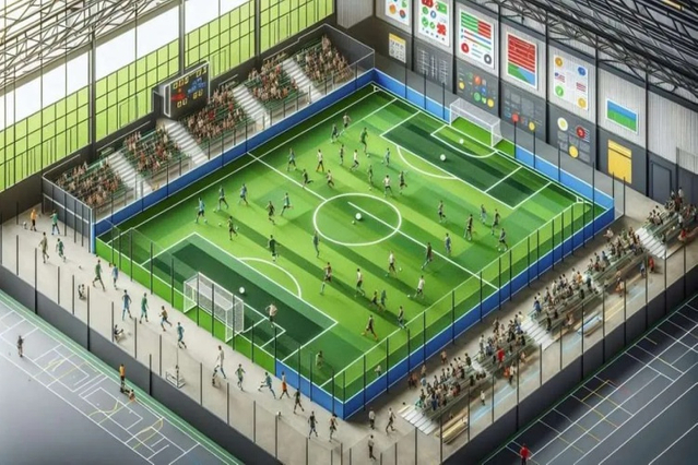 Metal Building Construction For Indoor Soccer Field House