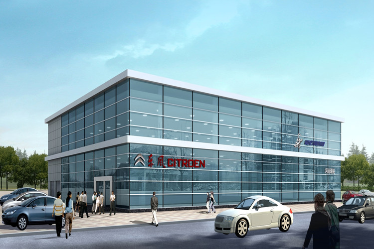 Architecture Steel Structure Design Solution For Car Exhibition Hall