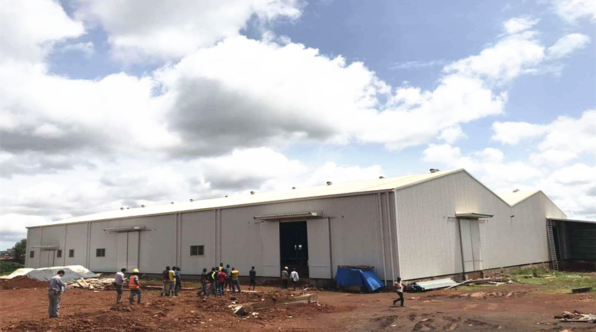 Steel Structure Workshop For Food Processing Plant in Guinea