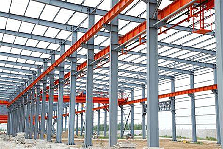 Metal Steel Structure With Crane For Workshop