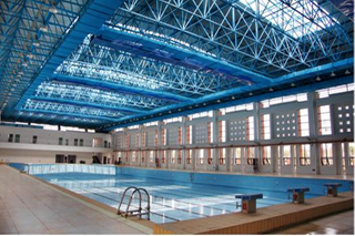 Prefabricated Steel Space Frame Structure For Swimming Pool Design