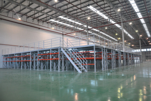 Prefab Warehouse Steel Structure With Mezzanine Storage Platform