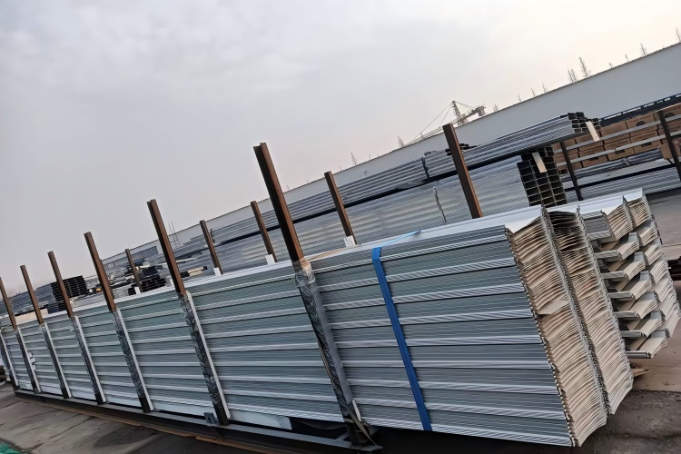 Secondary structure steel sheets bundled securely for international shipping