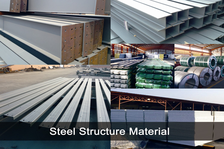 Galvanized light steel frame construction materials for industrial workshop