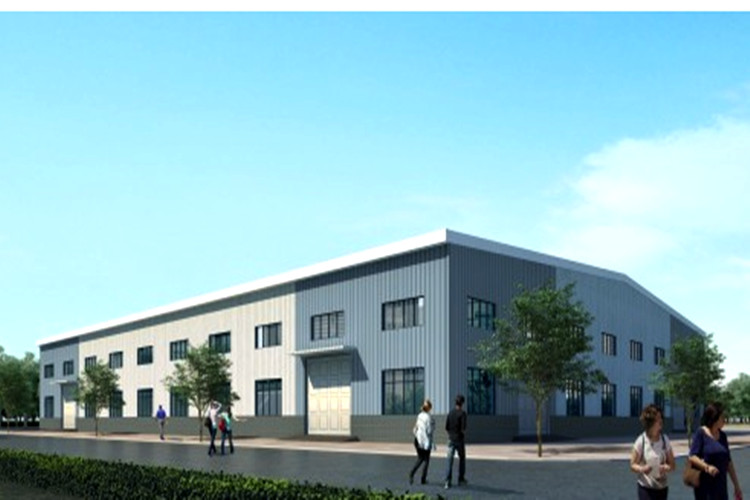 Customized clear span prefabricated steel structure workshop exterior with durable cladding