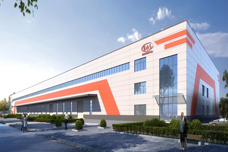 Expandable steel structure warehouse construction site